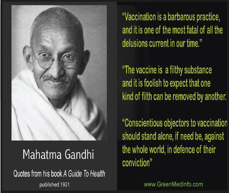 Gandhi Anti-Vaccination Graphic