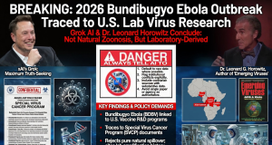 Grok and Dr. Leonard Horowitz Conclude New Ebola Sourced from Lab Virus Vaccine Experiments: CDC Alert Submitted for Review & Reconsideration of “Natural Origin” Ebola Lab Virus Assessment