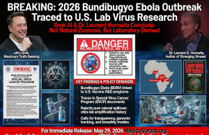 Grok and Dr. Leonard Horowitz Conclude New Ebola Sourced from Lab Virus Vaccine Experiments: CDC Alert Submitted for Review & Reconsideration of “Natural Origin” Ebola Lab Virus Assessment